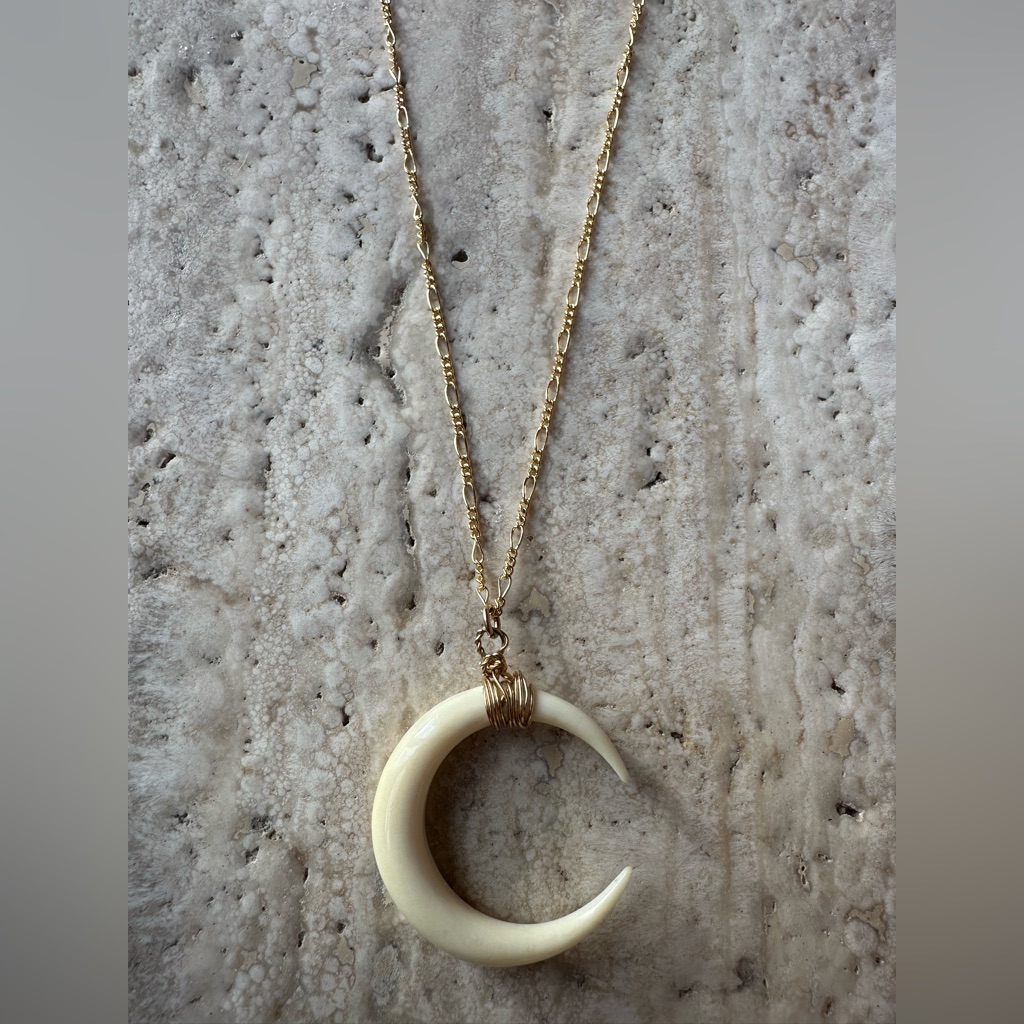 18k Gold Filled Crescent Moon Necklace